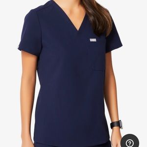 FIGS Navy Catarina One-Pocket Scrub Top